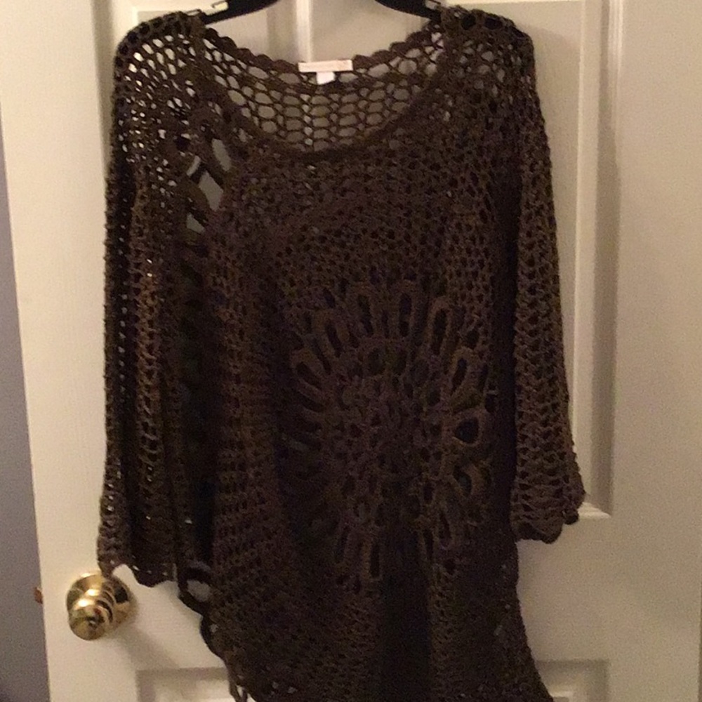 Like new 1X knit sweater Olive Westport